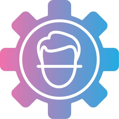 Beyin. Web simgesi basit illüstrasyon