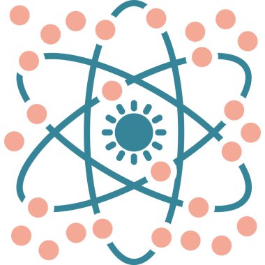 Kolayca değiştirebilen ya da düzenleyebilen atomik molekül vektör simgesi