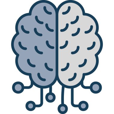 Beyin. Web simgesi basit tasarım