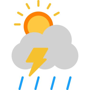 Hava durumu simgesi, vektör illüstrasyonu