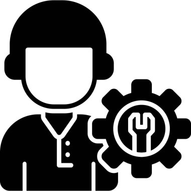 Müşteri hizmeti simgesi, vektör illüstrasyonu