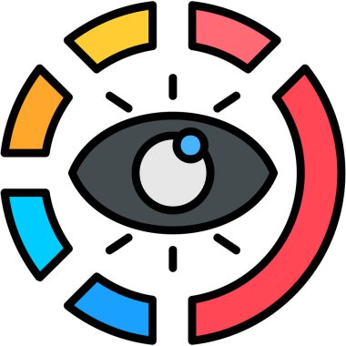 Göz görme simgesi, vektör çizimi