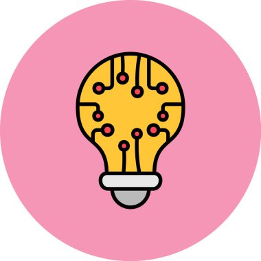 Bir fikrim var. Web simgesi basit illüstrasyon