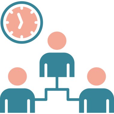 Takım çalışması Simgesi, Basit Renk Vektörü İllüstrasyonu