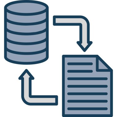 veri veritabanı veri simgesi - özet biçimi