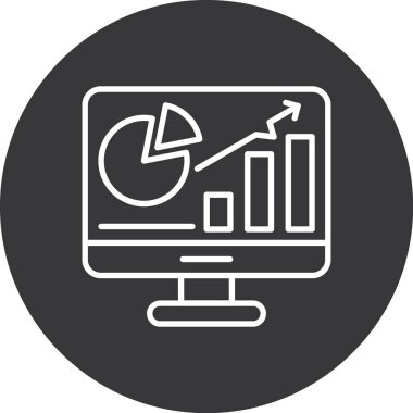 veri analiz simgesi vektör illüstrasyonu