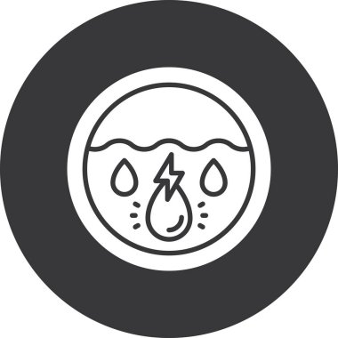 Su bırakma simgesinin vektör illüstrasyonu