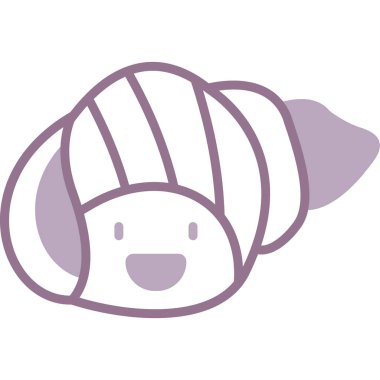 Büyük bir gülümsemesi olan beyaz çizgili bir eşarp.