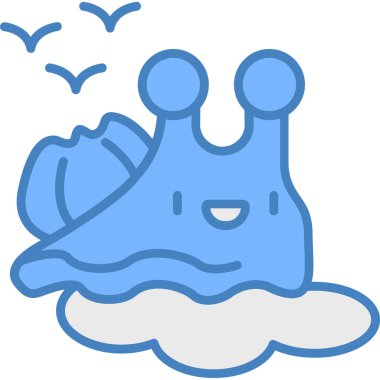 Bulut. Web simgesi basit illüstrasyon