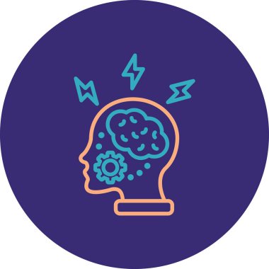 Fikir simgesi vektör illüstrasyonu