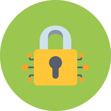 Kilit. Web simgesi basit illüstrasyon