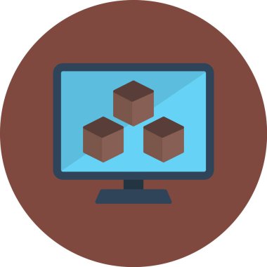 Bilgisayar. Web simgesi basit illüstrasyon