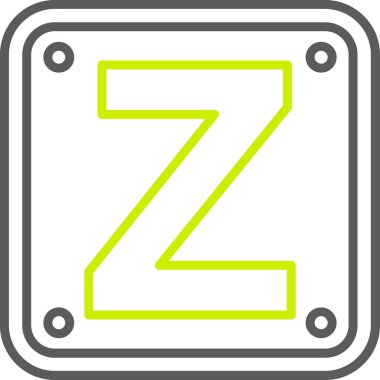 z harfi vektör illüstrasyonu