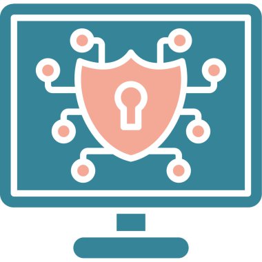 Güvenlik. Web simgesi basit illüstrasyon