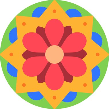 çiçek simgesi, vektör illüstrasyonu