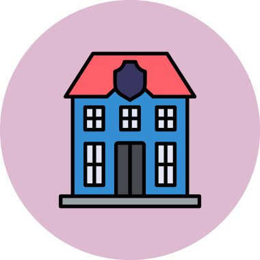 Ev. Web simgesi basit illüstrasyon