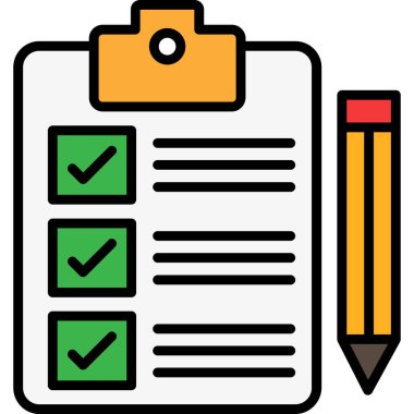 Pano kontrol listesi kontrol listesi simgesi - taslak biçimi