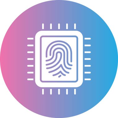 biyometrik trik tarama simgesi, vektör illüstrasyonu