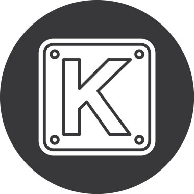 K vektörü a harfi, illüstrasyon