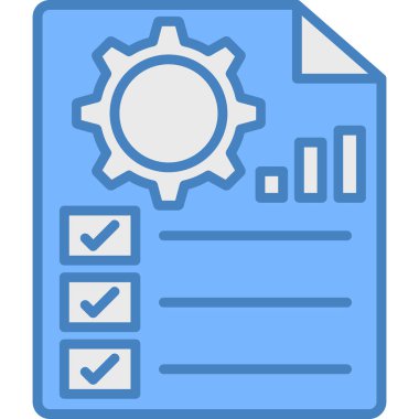 Kontrol listesi. Web simgesi basit illüstrasyon