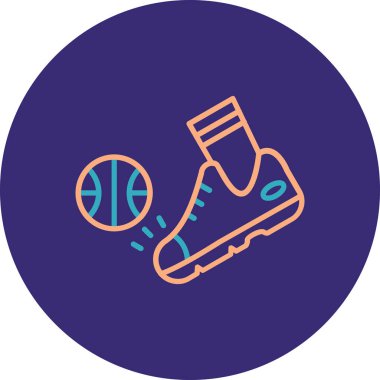 Bir basketbol ikonunun vektör illüstrasyonu