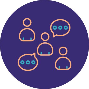 Sohbet simgesi vektör illüstrasyonu