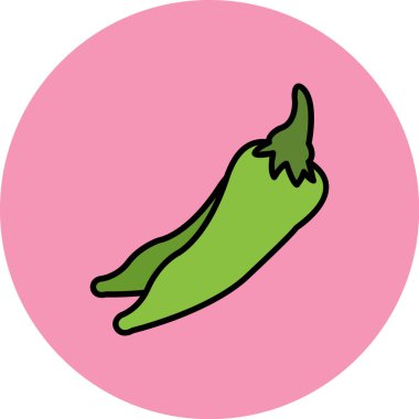 acı biber simgesi, vektör illüstrasyonu