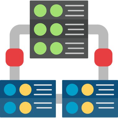 veri merkezi sunucu vektör simgesi