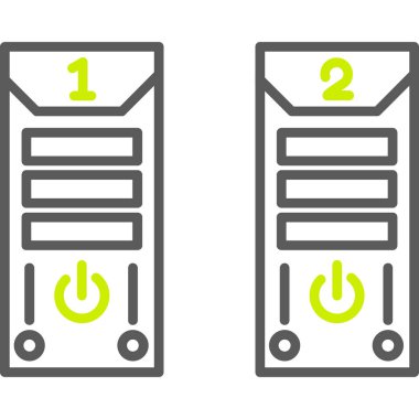İki vektör düğmesi kümesi