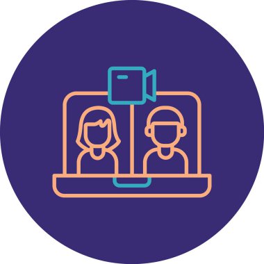 Bir kadın simgesinin vektör illüstrasyonu