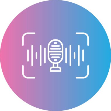mikrofon simgesi vektör illüstrasyonu