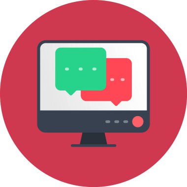 Konuş. Web simgesi basit illüstrasyon