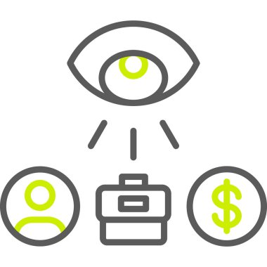 Dolar ve göz kamerası simgesi