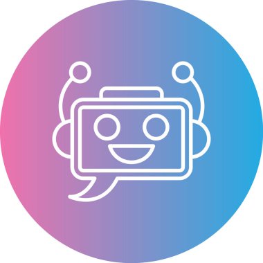 robot. Web simgesi basit illüstrasyon