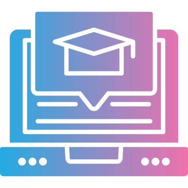 Online eğitim. Web simgesi