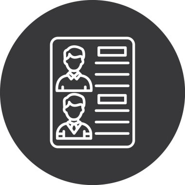 İş simgesinin vektör illüstrasyonu, kişisel kimlik kavramı