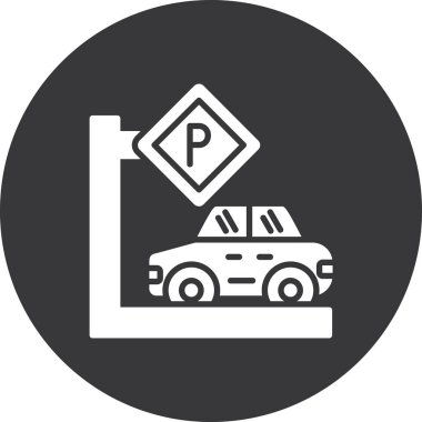 Modern oto tamir simgesinin vektör illüstrasyonu