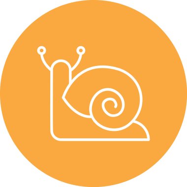 Salyangoz web simgesi, basit vektör illüstrasyonu