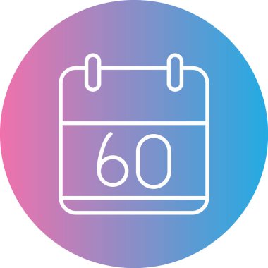 Bir takvim simgesinin vektör illüstrasyonu