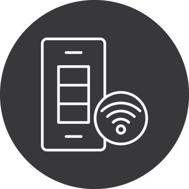 Wi-Fi simgesinin vektör illüstrasyonu