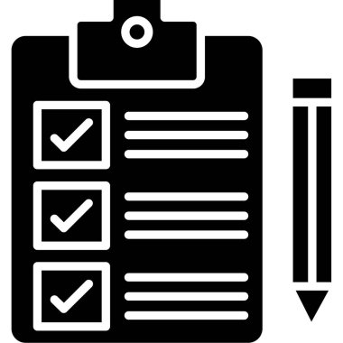 Kontrol listesi. Web simgesi basit illüstrasyon