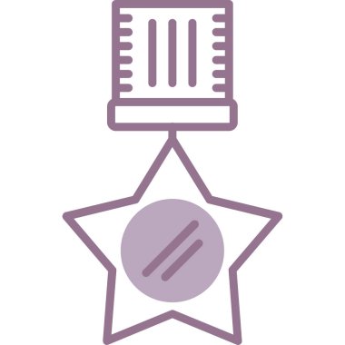 Madalya vektör simgesi modern basit illüstrasyon