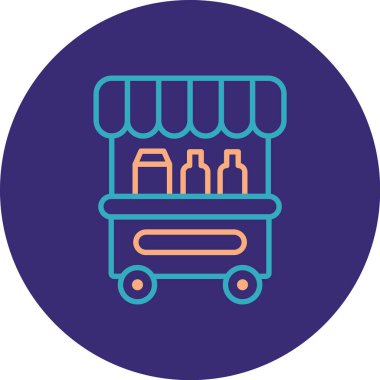 Alışveriş ve web simgesi için vektör illüstrasyonu