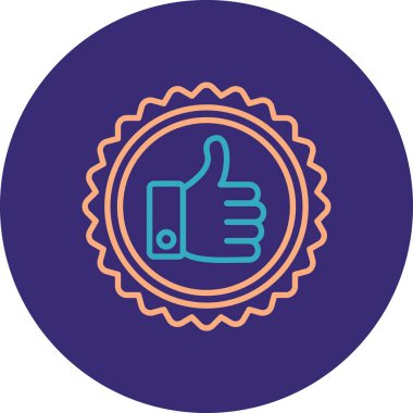 Başparmak yukarı. Web simgesi basit illüstrasyon