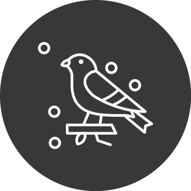 kuş simgesi vektör illüstrasyonu