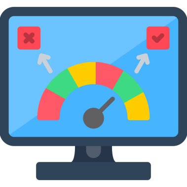 veri analiz bilgisayar simgesi düz biçimli