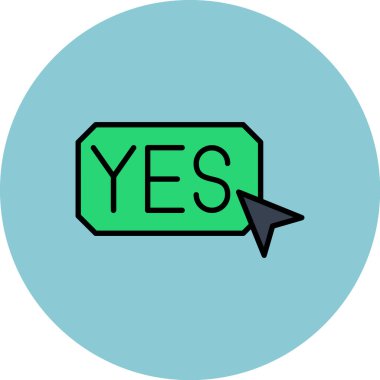 Öyle mi? Web simgesi basit tasarım