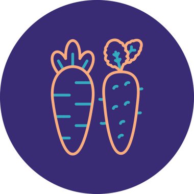 Bir havuç simgesinin gösterimi