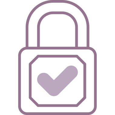 Asma kilit simgesinin vektör illüstrasyonu