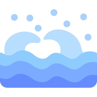 Banyo köpüğü su ikonu düz stil